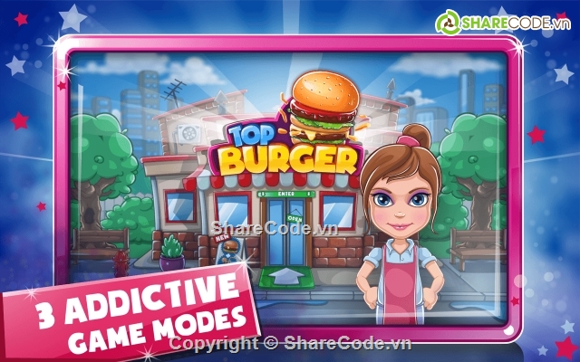 Top Burger Chef,Source code game,Top Burger,Cooking Story